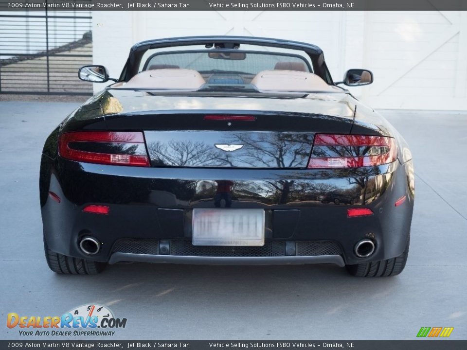 2009 Aston Martin V8 Vantage Roadster Jet Black / Sahara Tan Photo #12