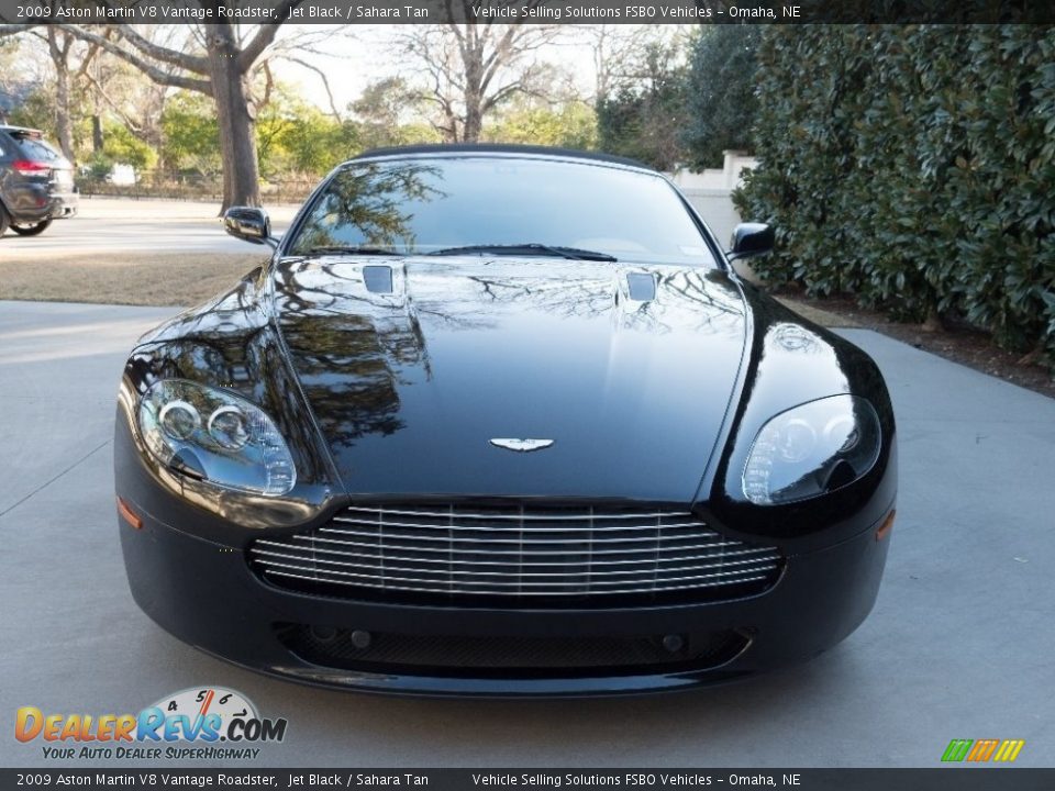 2009 Aston Martin V8 Vantage Roadster Jet Black / Sahara Tan Photo #13