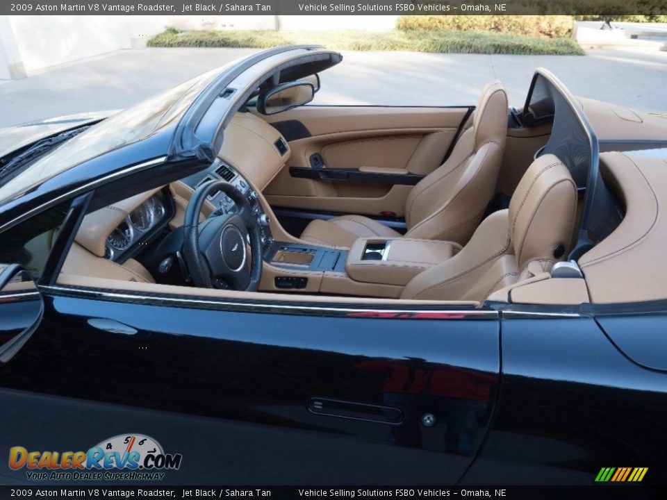 2009 Aston Martin V8 Vantage Roadster Jet Black / Sahara Tan Photo #14