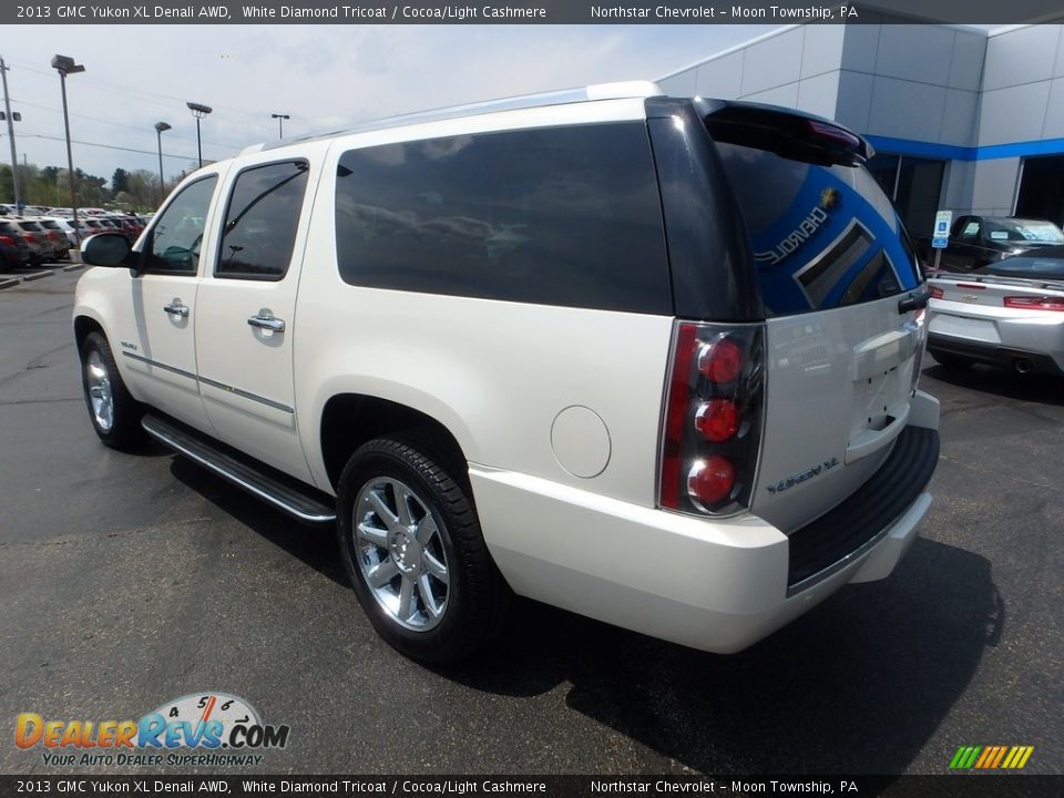 2013 GMC Yukon XL Denali AWD White Diamond Tricoat / Cocoa/Light Cashmere Photo #4