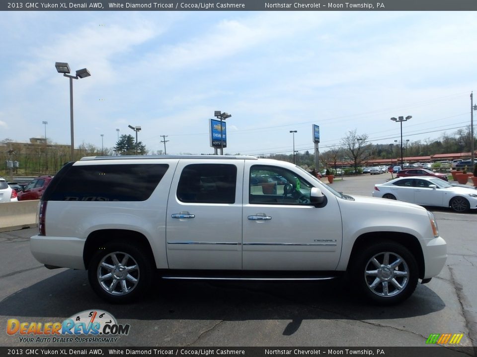 2013 GMC Yukon XL Denali AWD White Diamond Tricoat / Cocoa/Light Cashmere Photo #10