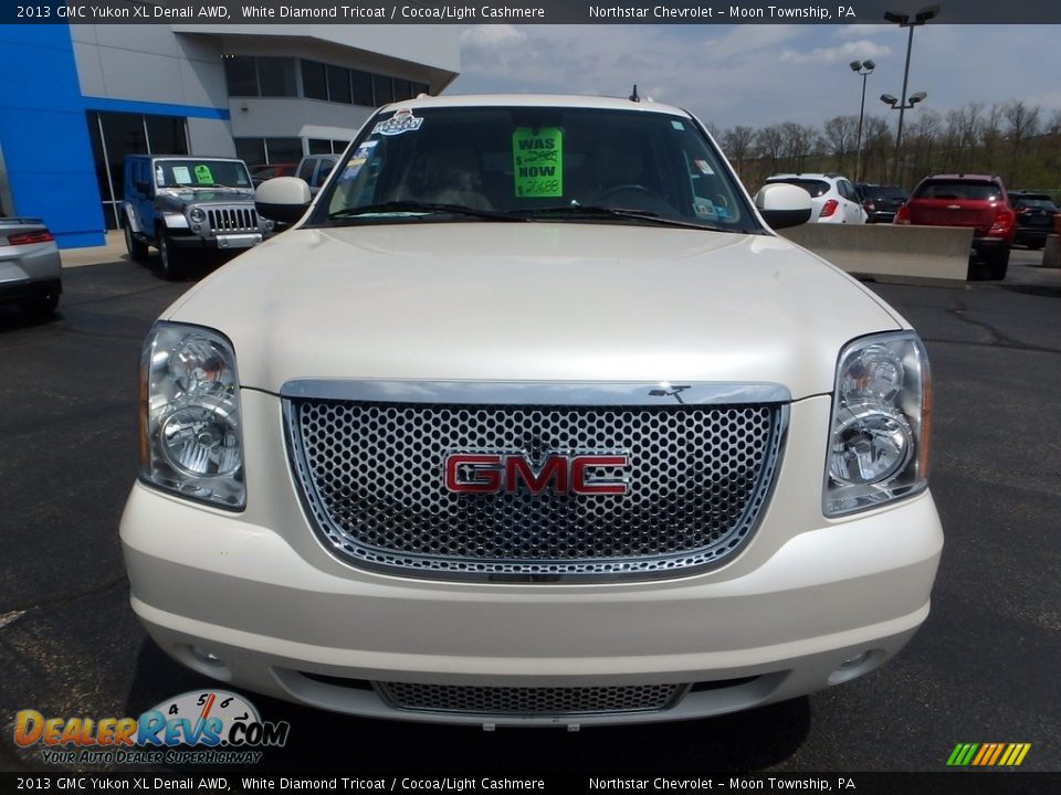 2013 GMC Yukon XL Denali AWD White Diamond Tricoat / Cocoa/Light Cashmere Photo #13