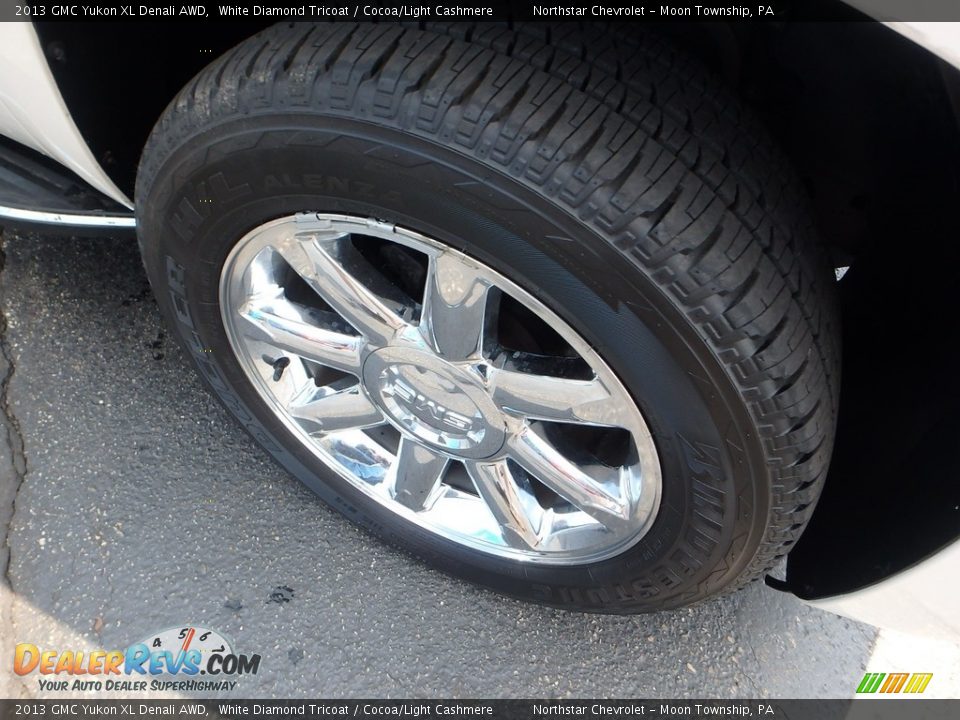 2013 GMC Yukon XL Denali AWD White Diamond Tricoat / Cocoa/Light Cashmere Photo #14