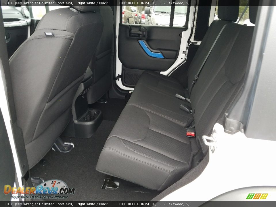 Rear Seat of 2018 Jeep Wrangler Unlimited Sport 4x4 Photo #8