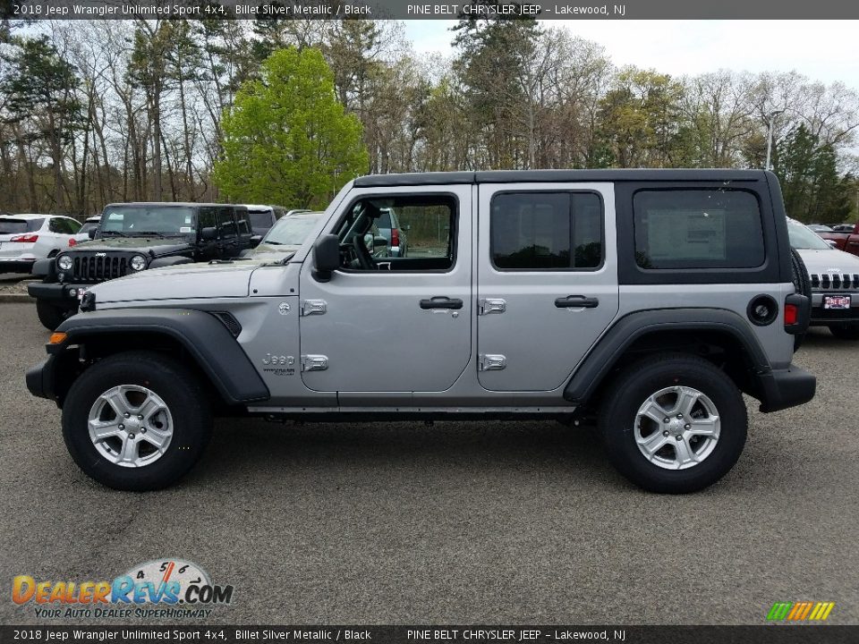 2018 Jeep Wrangler Unlimited Sport 4x4 Billet Silver Metallic / Black Photo #3