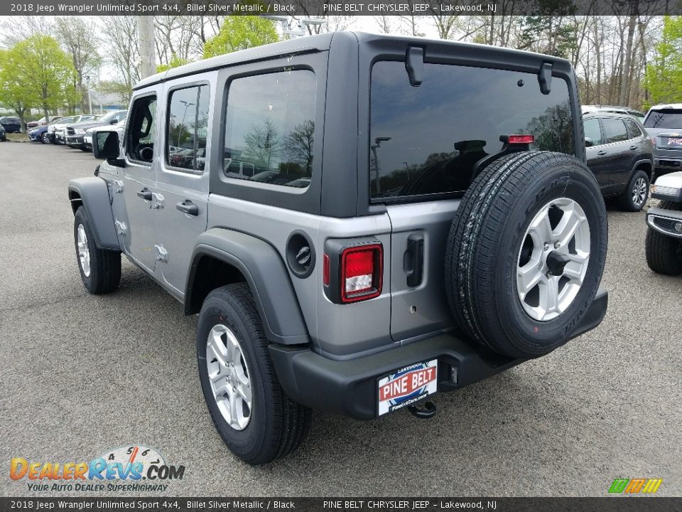 2018 Jeep Wrangler Unlimited Sport 4x4 Billet Silver Metallic / Black Photo #4