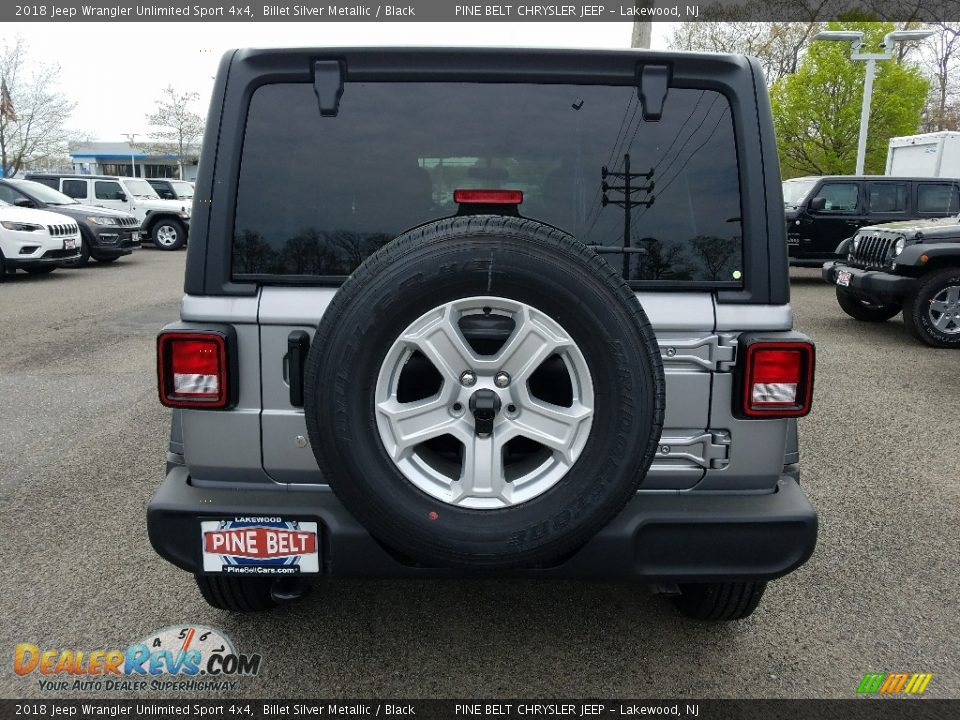 2018 Jeep Wrangler Unlimited Sport 4x4 Billet Silver Metallic / Black Photo #5