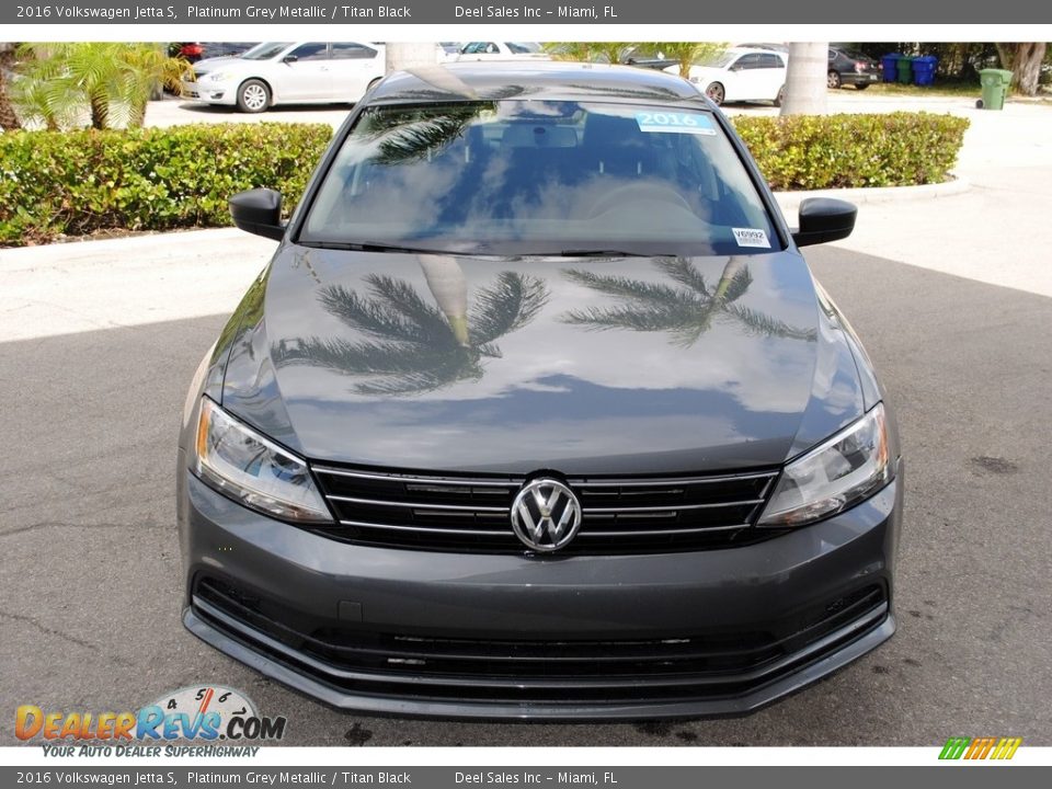 2016 Volkswagen Jetta S Platinum Grey Metallic / Titan Black Photo #3