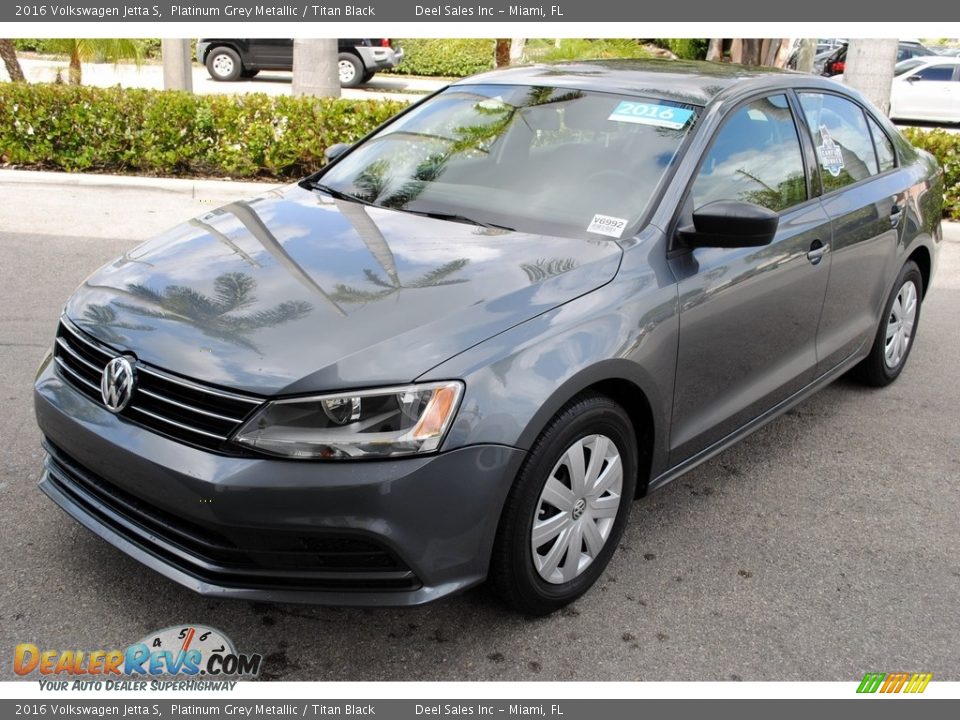 2016 Volkswagen Jetta S Platinum Grey Metallic / Titan Black Photo #4