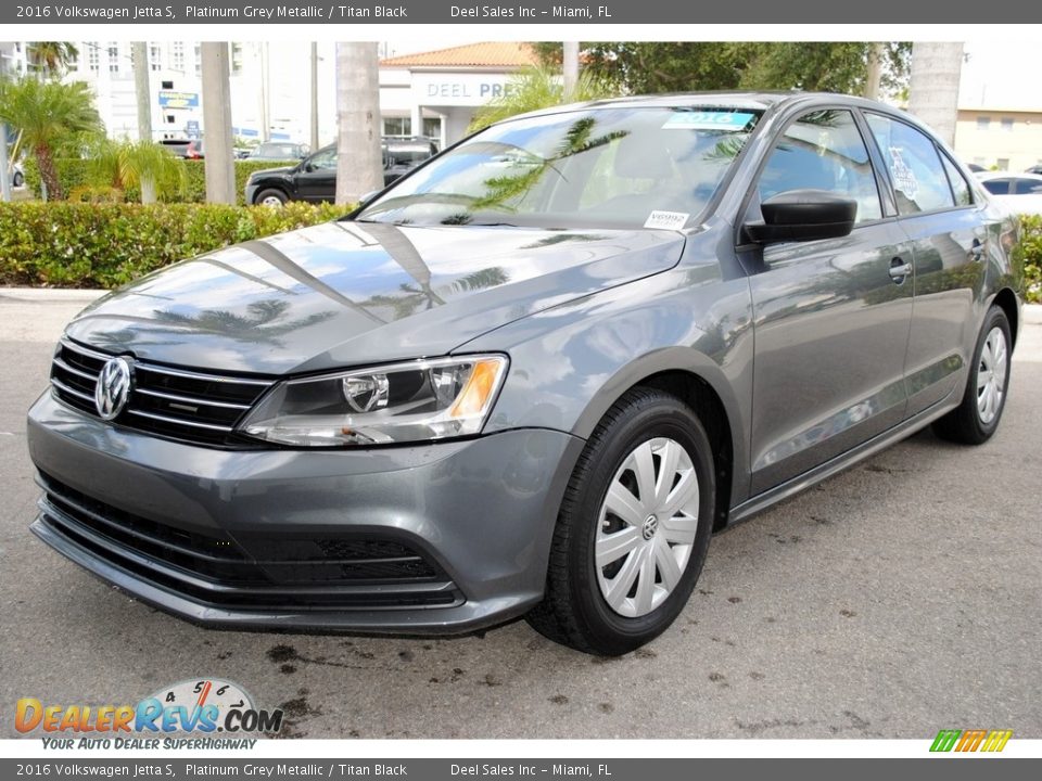 2016 Volkswagen Jetta S Platinum Grey Metallic / Titan Black Photo #5
