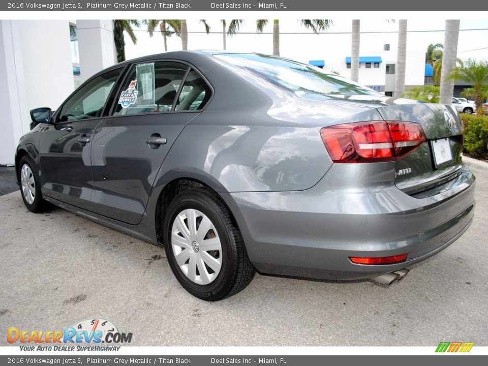 2016 Volkswagen Jetta S Platinum Grey Metallic / Titan Black Photo #7