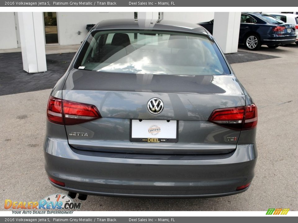 2016 Volkswagen Jetta S Platinum Grey Metallic / Titan Black Photo #8