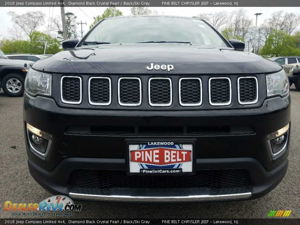 2018 Jeep Compass Limited 4x4 Diamond Black Crystal Pearl / Black/Ski Gray Photo #2