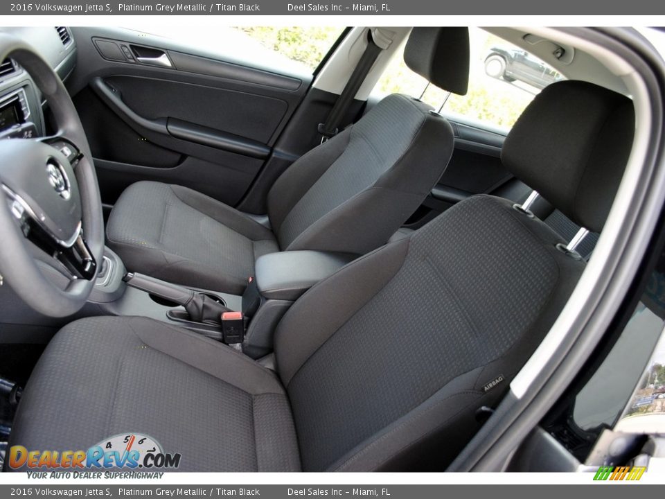 2016 Volkswagen Jetta S Platinum Grey Metallic / Titan Black Photo #15