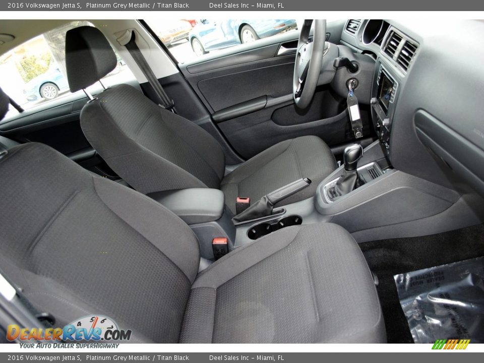 2016 Volkswagen Jetta S Platinum Grey Metallic / Titan Black Photo #19
