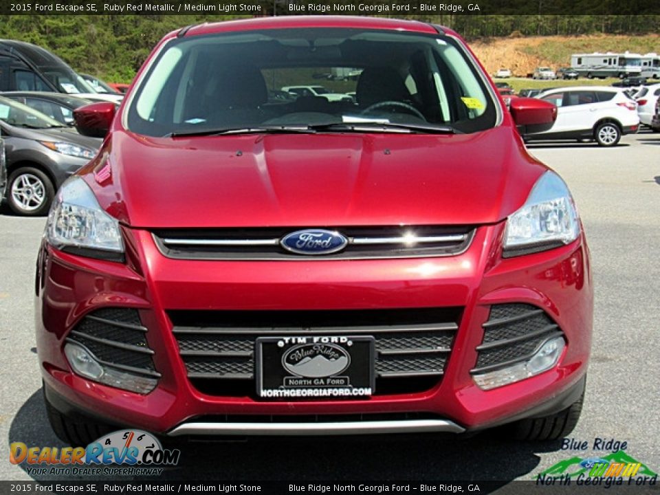 2015 Ford Escape SE Ruby Red Metallic / Medium Light Stone Photo #8