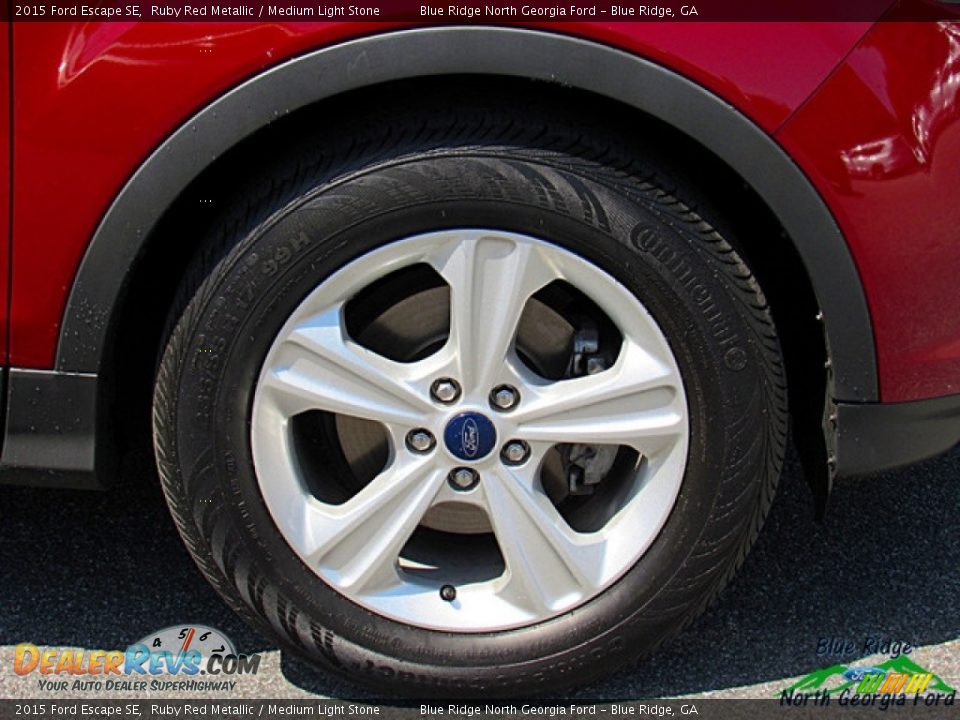2015 Ford Escape SE Ruby Red Metallic / Medium Light Stone Photo #9