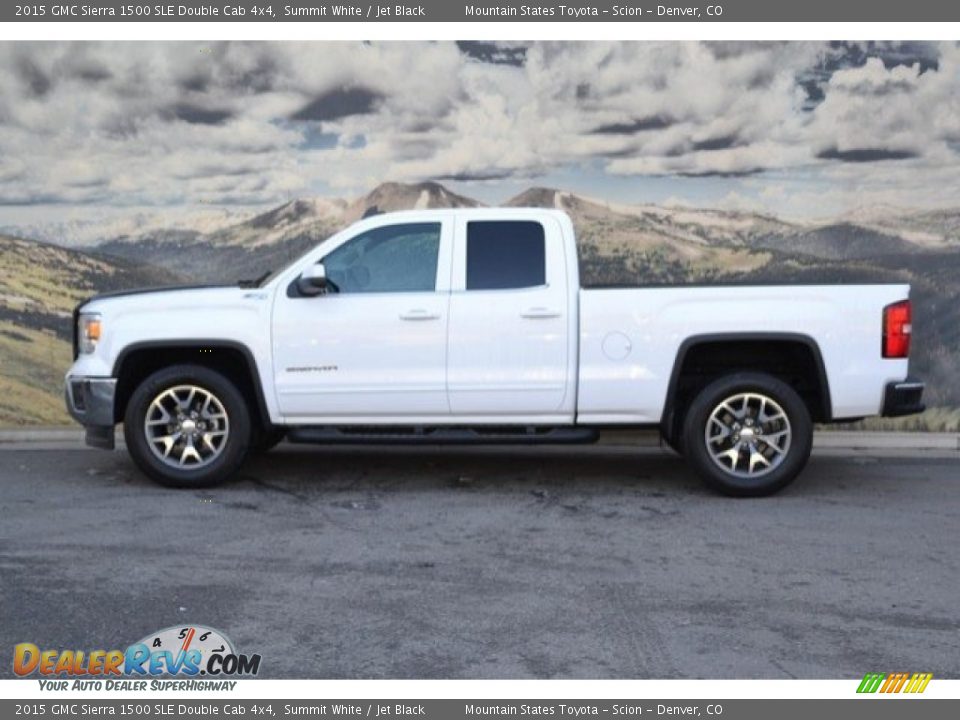 2015 GMC Sierra 1500 SLE Double Cab 4x4 Summit White / Jet Black Photo #6