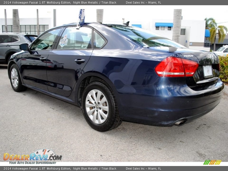 2014 Volkswagen Passat 1.8T Wolfsburg Edition Night Blue Metallic / Titan Black Photo #7