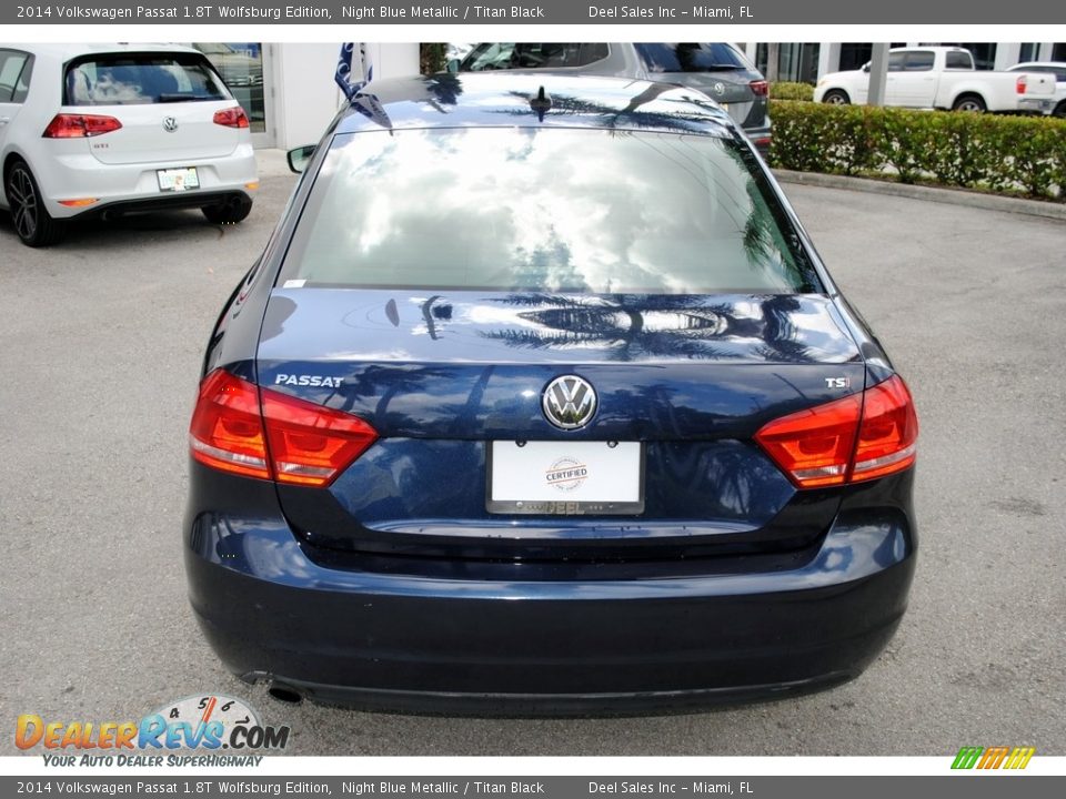 2014 Volkswagen Passat 1.8T Wolfsburg Edition Night Blue Metallic / Titan Black Photo #8