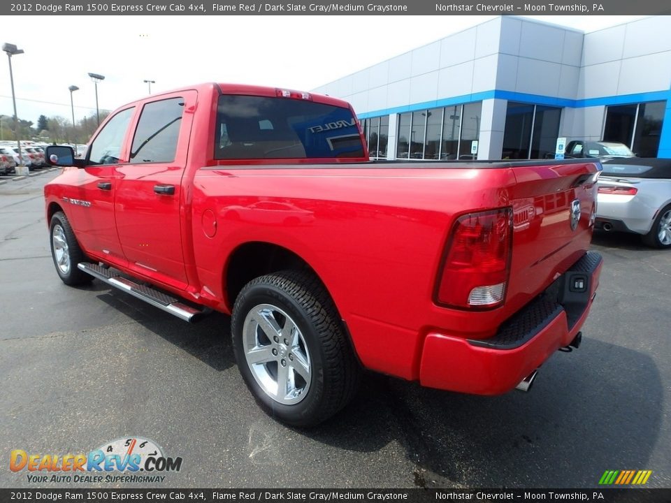 2012 Dodge Ram 1500 Express Crew Cab 4x4 Flame Red / Dark Slate Gray/Medium Graystone Photo #4