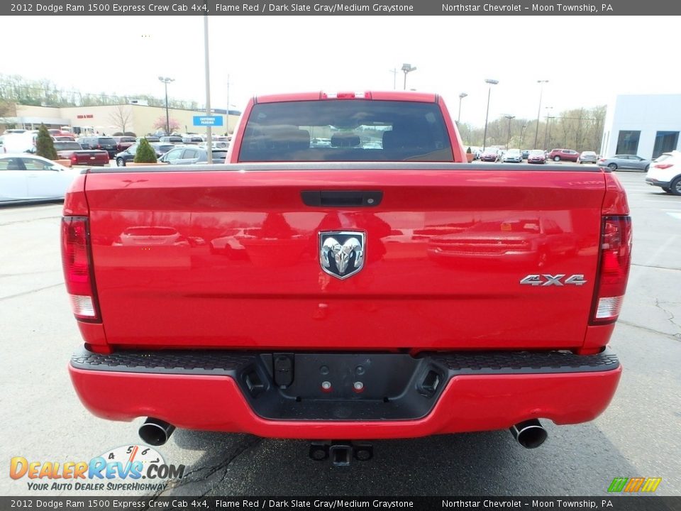 2012 Dodge Ram 1500 Express Crew Cab 4x4 Flame Red / Dark Slate Gray/Medium Graystone Photo #6