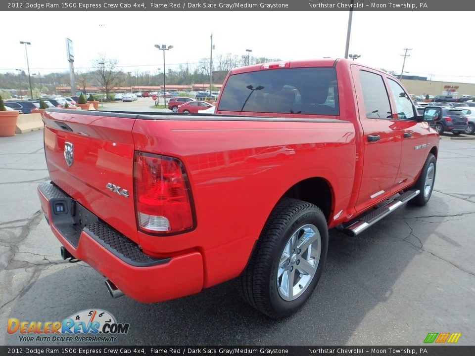 2012 Dodge Ram 1500 Express Crew Cab 4x4 Flame Red / Dark Slate Gray/Medium Graystone Photo #7