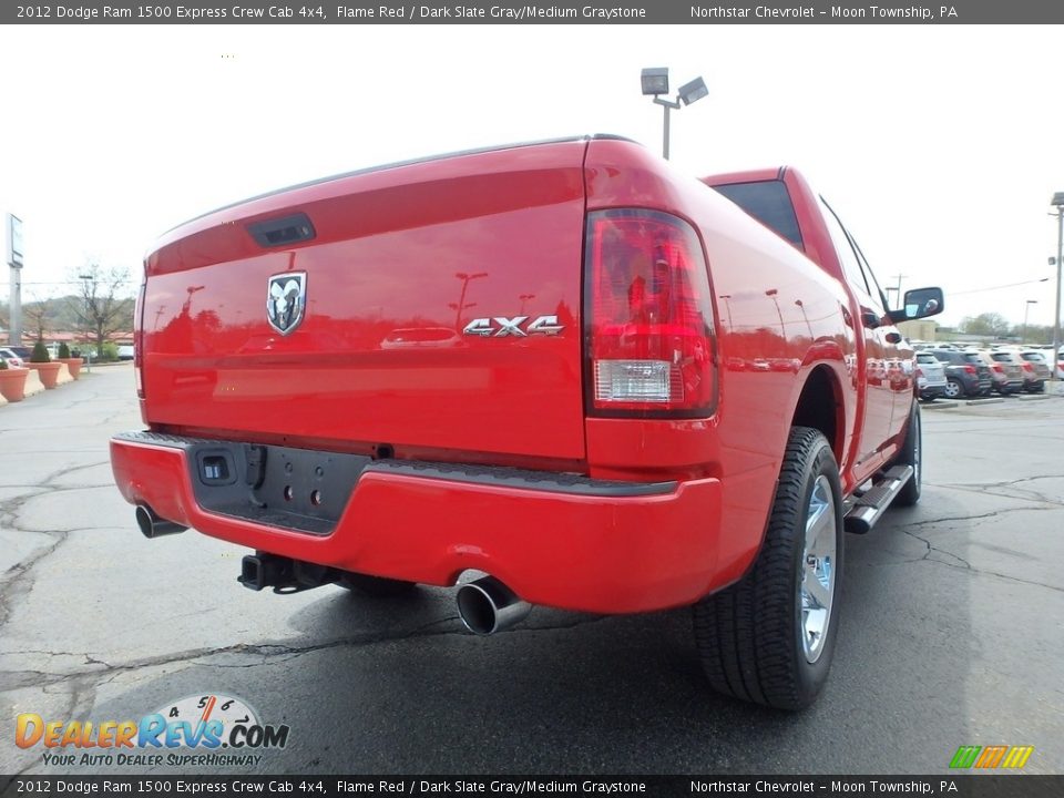 2012 Dodge Ram 1500 Express Crew Cab 4x4 Flame Red / Dark Slate Gray/Medium Graystone Photo #8