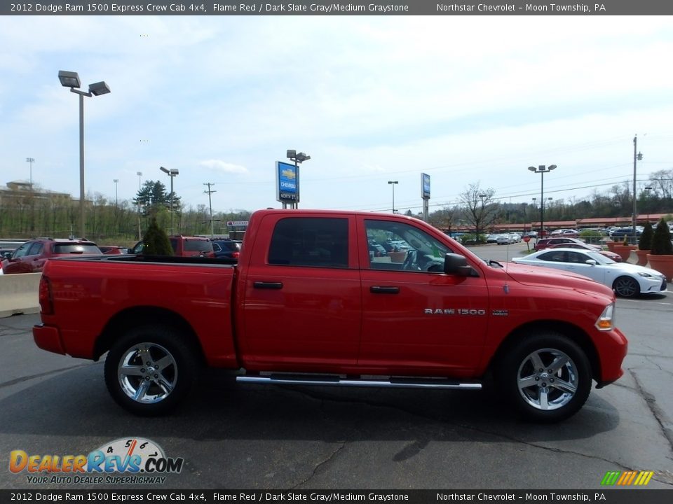 2012 Dodge Ram 1500 Express Crew Cab 4x4 Flame Red / Dark Slate Gray/Medium Graystone Photo #9