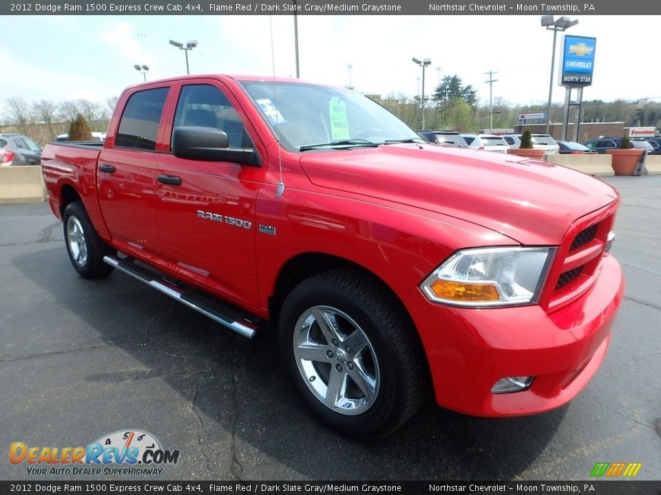 2012 Dodge Ram 1500 Express Crew Cab 4x4 Flame Red / Dark Slate Gray/Medium Graystone Photo #10