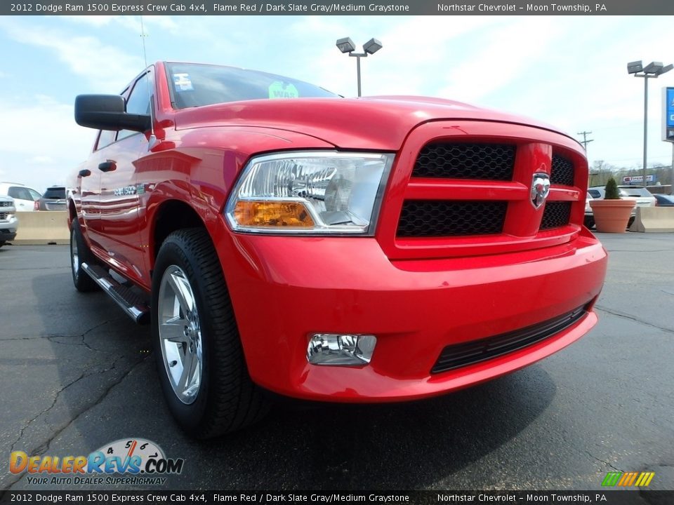 2012 Dodge Ram 1500 Express Crew Cab 4x4 Flame Red / Dark Slate Gray/Medium Graystone Photo #11
