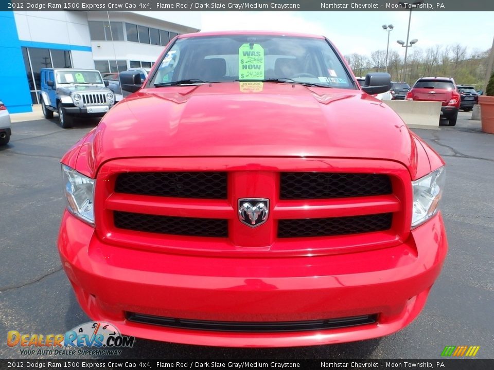 2012 Dodge Ram 1500 Express Crew Cab 4x4 Flame Red / Dark Slate Gray/Medium Graystone Photo #12