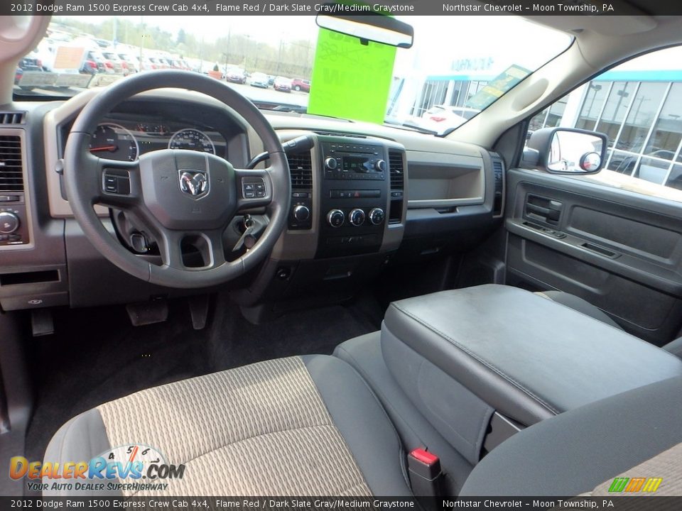2012 Dodge Ram 1500 Express Crew Cab 4x4 Flame Red / Dark Slate Gray/Medium Graystone Photo #24