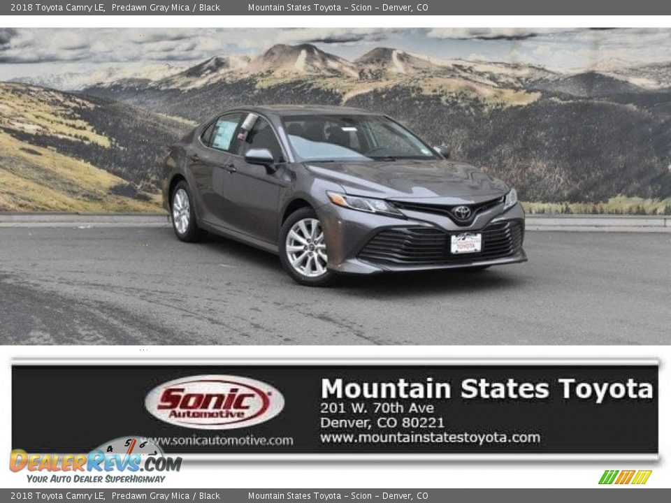 2018 Toyota Camry LE Predawn Gray Mica / Black Photo #1