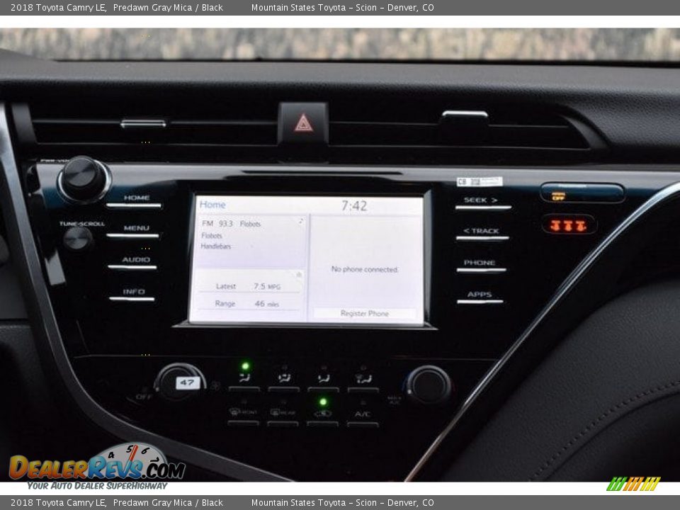 2018 Toyota Camry LE Predawn Gray Mica / Black Photo #9