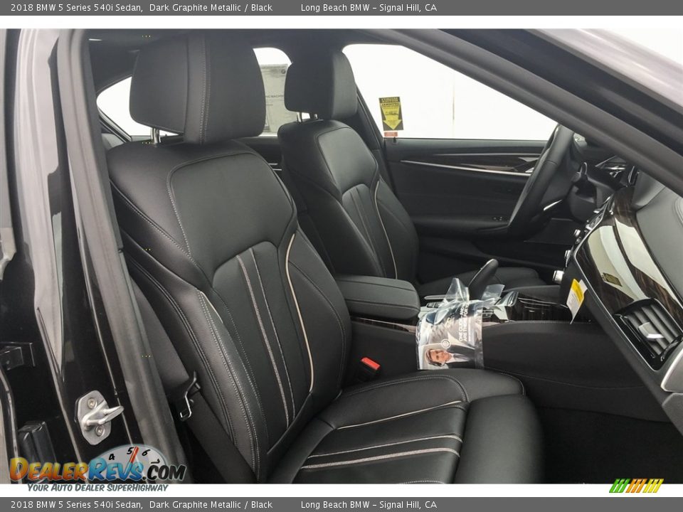 2018 BMW 5 Series 540i Sedan Dark Graphite Metallic / Black Photo #2