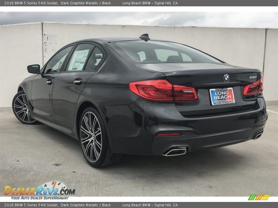 2018 BMW 5 Series 540i Sedan Dark Graphite Metallic / Black Photo #3