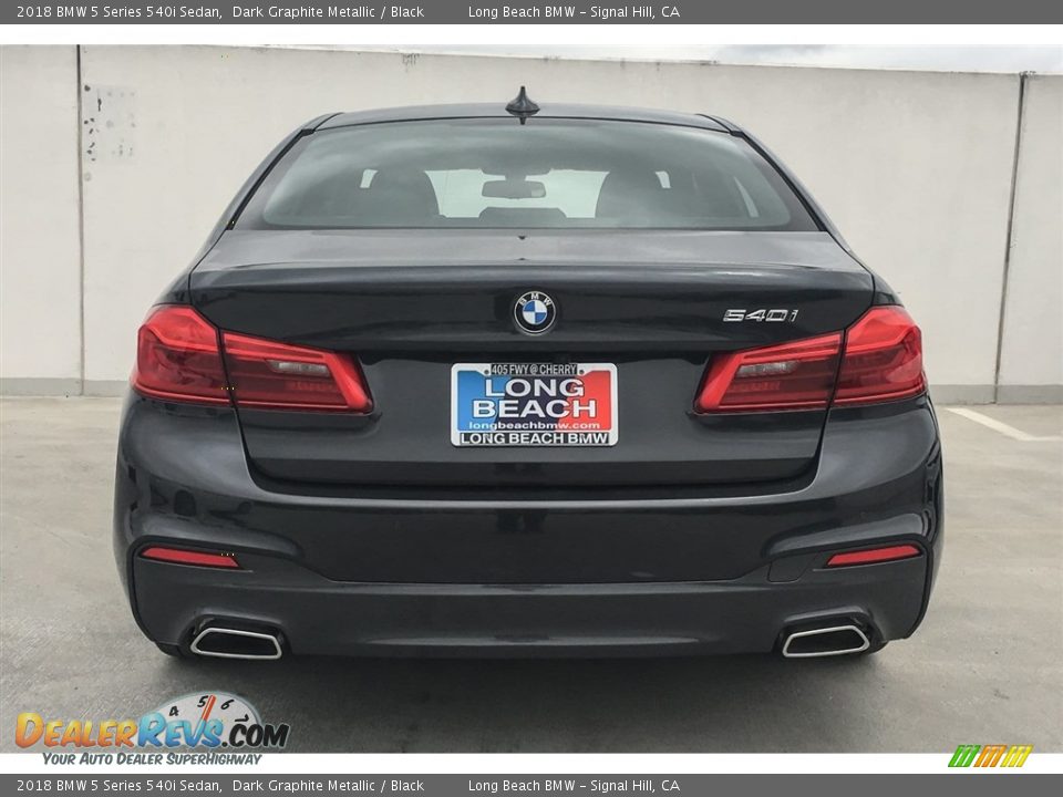 2018 BMW 5 Series 540i Sedan Dark Graphite Metallic / Black Photo #4