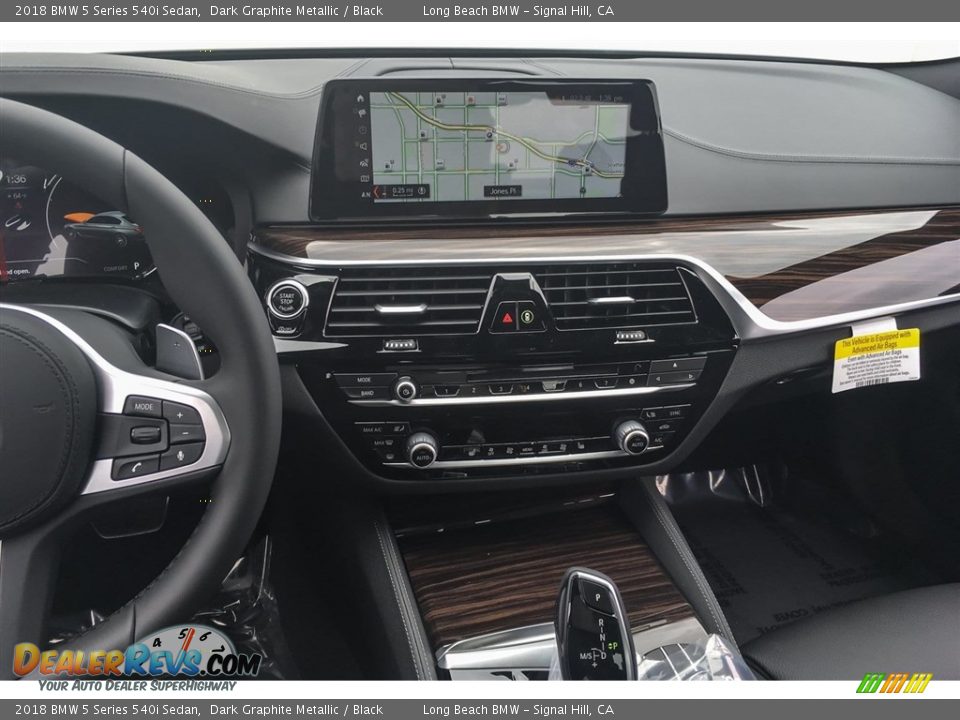 2018 BMW 5 Series 540i Sedan Dark Graphite Metallic / Black Photo #5