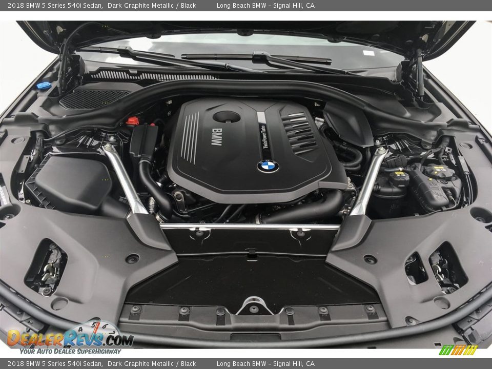 2018 BMW 5 Series 540i Sedan Dark Graphite Metallic / Black Photo #8