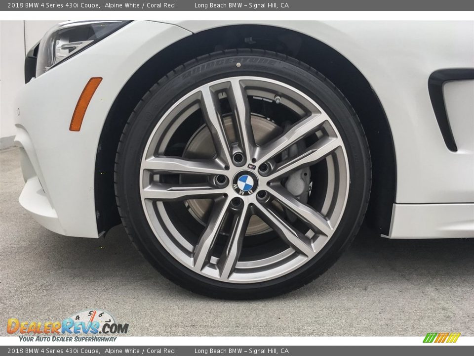 2018 BMW 4 Series 430i Coupe Alpine White / Coral Red Photo #9