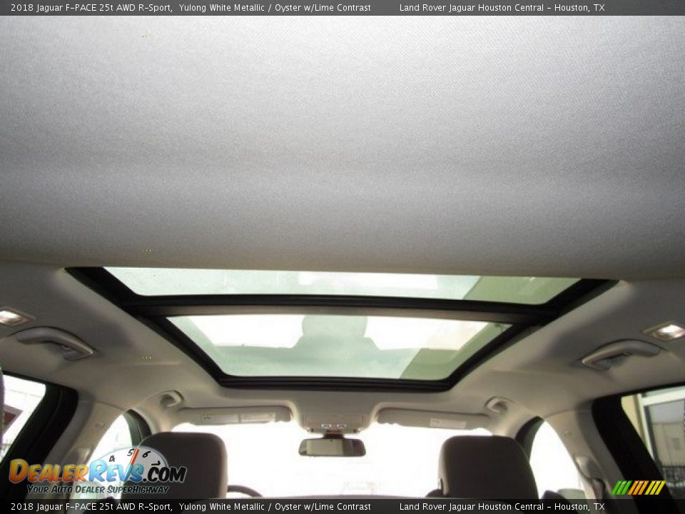 2018 Jaguar F-PACE 25t AWD R-Sport Yulong White Metallic / Oyster w/Lime Contrast Photo #17