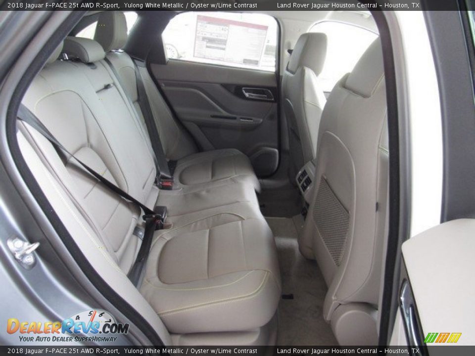 2018 Jaguar F-PACE 25t AWD R-Sport Yulong White Metallic / Oyster w/Lime Contrast Photo #18