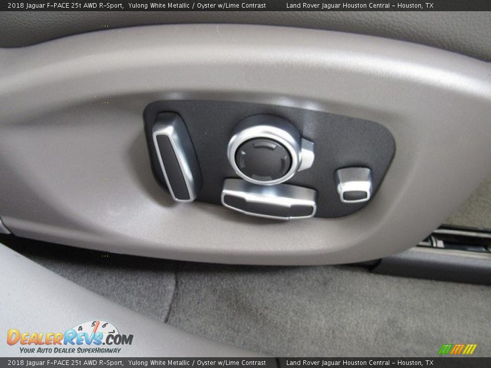 2018 Jaguar F-PACE 25t AWD R-Sport Yulong White Metallic / Oyster w/Lime Contrast Photo #20