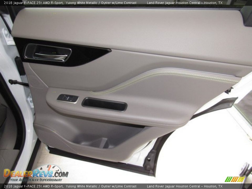 2018 Jaguar F-PACE 25t AWD R-Sport Yulong White Metallic / Oyster w/Lime Contrast Photo #22