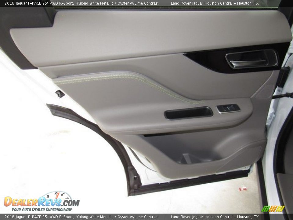 2018 Jaguar F-PACE 25t AWD R-Sport Yulong White Metallic / Oyster w/Lime Contrast Photo #23