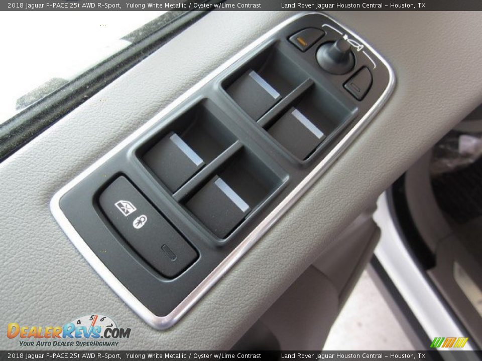 2018 Jaguar F-PACE 25t AWD R-Sport Yulong White Metallic / Oyster w/Lime Contrast Photo #25