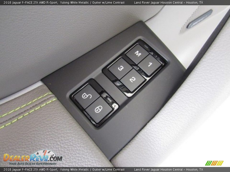 2018 Jaguar F-PACE 25t AWD R-Sport Yulong White Metallic / Oyster w/Lime Contrast Photo #26