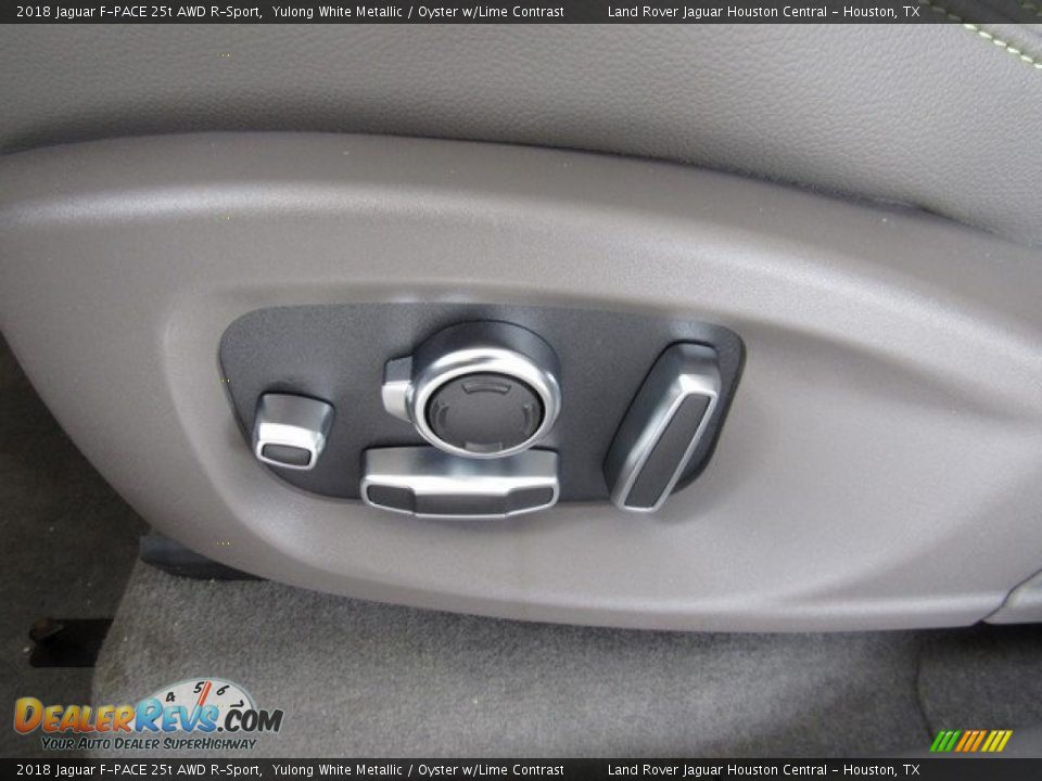 2018 Jaguar F-PACE 25t AWD R-Sport Yulong White Metallic / Oyster w/Lime Contrast Photo #27
