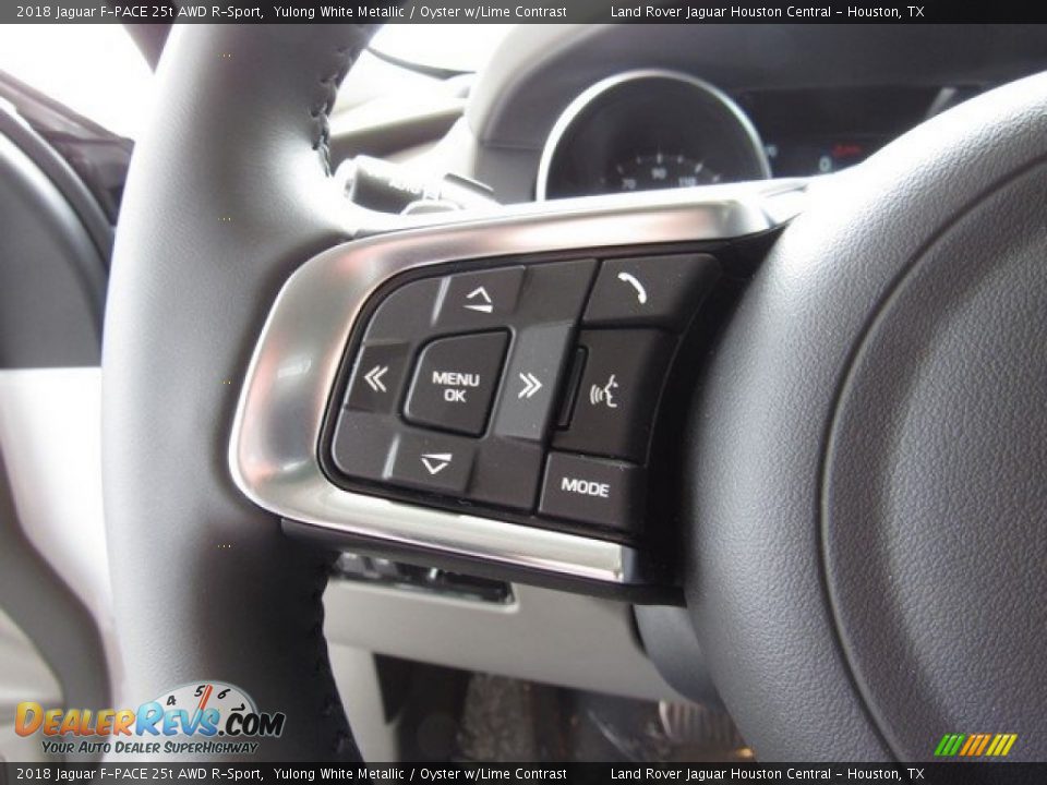 2018 Jaguar F-PACE 25t AWD R-Sport Yulong White Metallic / Oyster w/Lime Contrast Photo #29